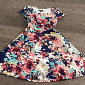 Luxology Navy Floral Dress